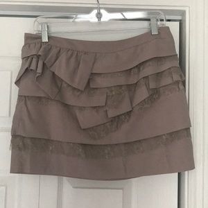 Multi-layer Taupe Mini Skirt
